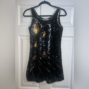 Sparkling Black and Gold Dress